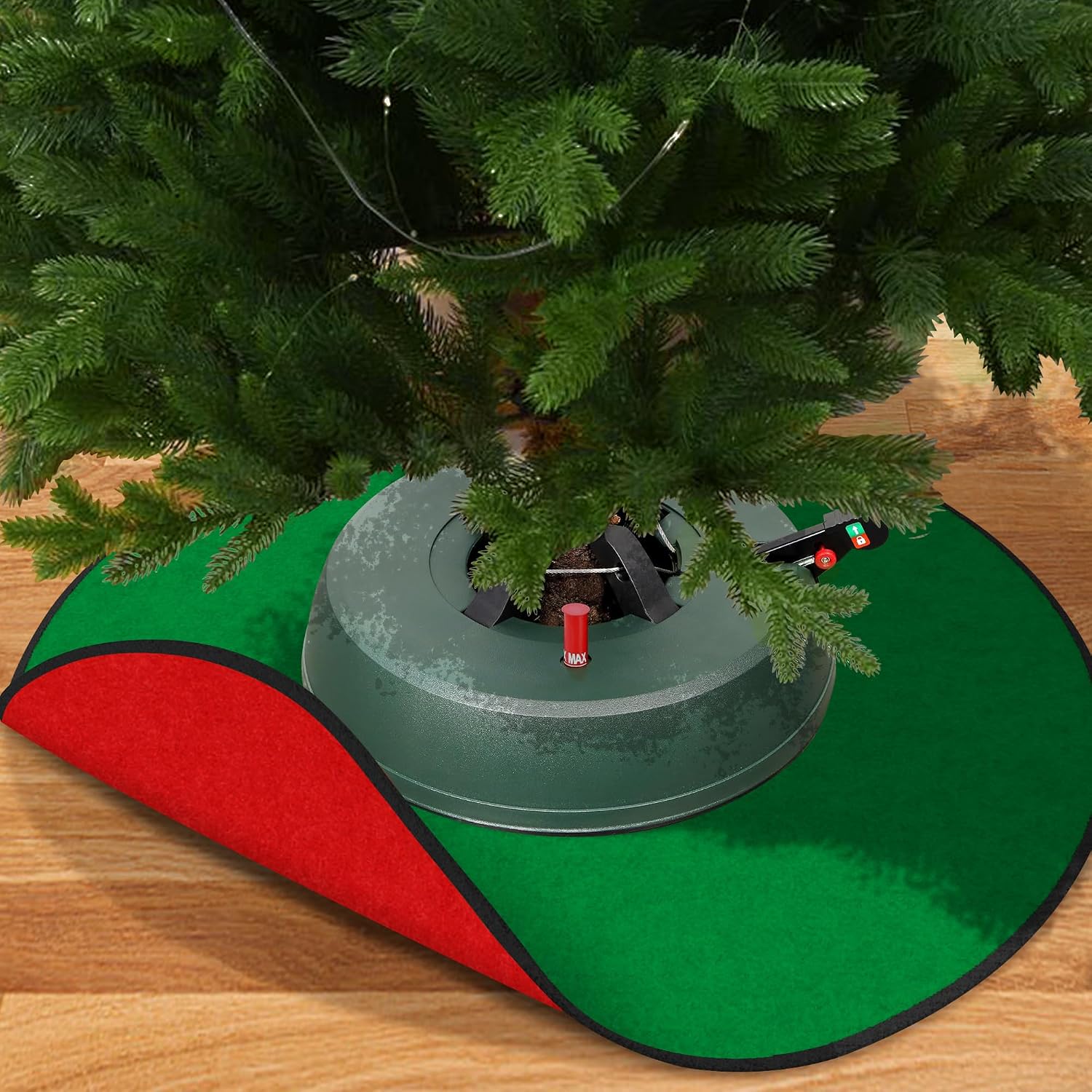 EBaokuup 35" Christmas Tree Stand Mat,Reversible Felt Christmas Tree Pad,Christmas Tree Floor Protector for Winter Xmas Holiday Party Under Tree to Protective Floor