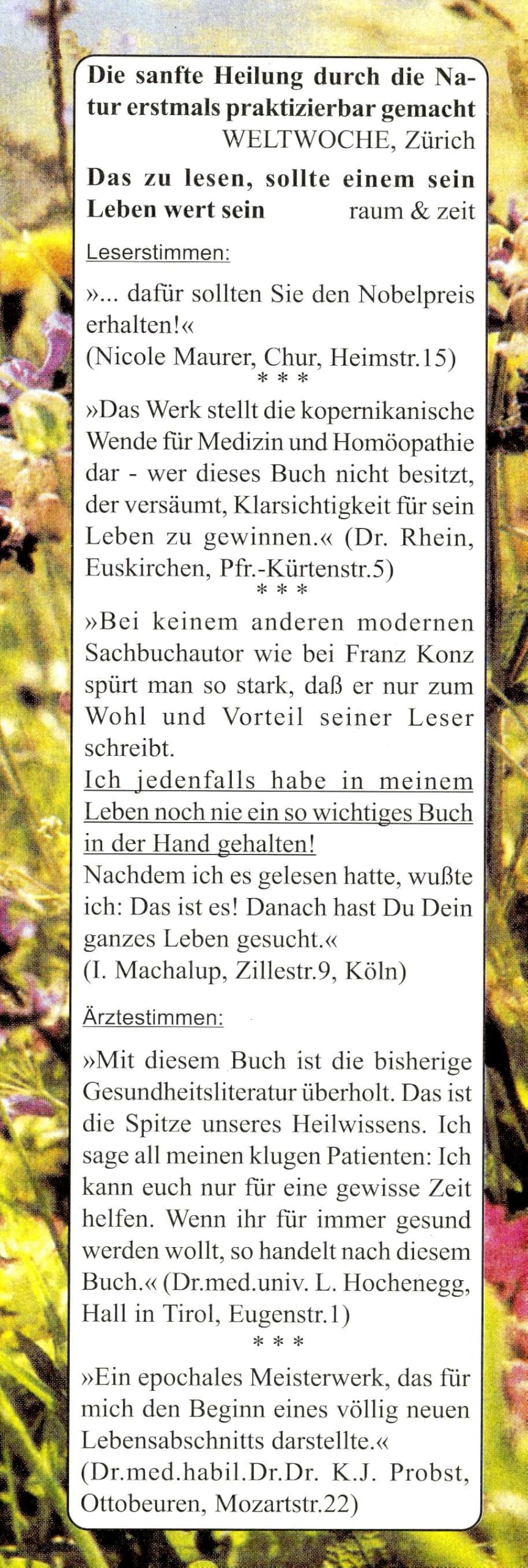 Der grosse Gesundheits-Konz: UrMedizin. Besiegt Krebs, Rheuma, Fettsucht, Allergie und chronische Leiden ...und hält für immer fit, schlank und gesund
