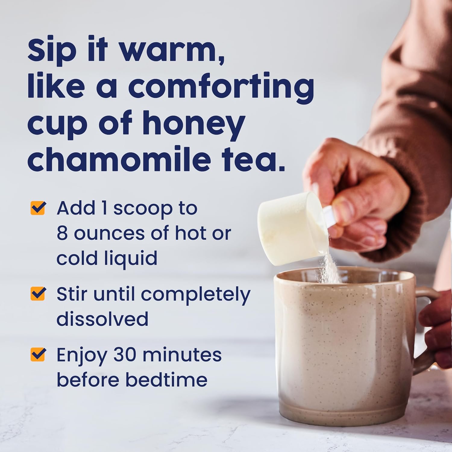 NativePath Collagen PM - Honey Chamomile Nighttime Collagen Peptides Powder with Magnesium, GABA, L-Theanine and Melatonin - 20 Servings - Image 8