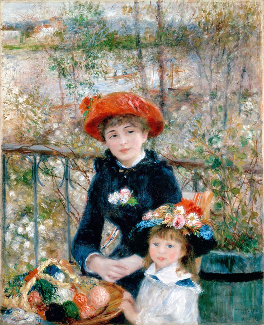 Lámina de Las Dos Hermanas de Renoir en acabado mate y tamaño mediano para decorar