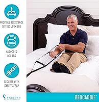 Vista 3 de Apoyo para sentarse en la cama, Stander Bedcaddie, Sit-Up en la cama ajustable + tres asas para mano ergonómicas