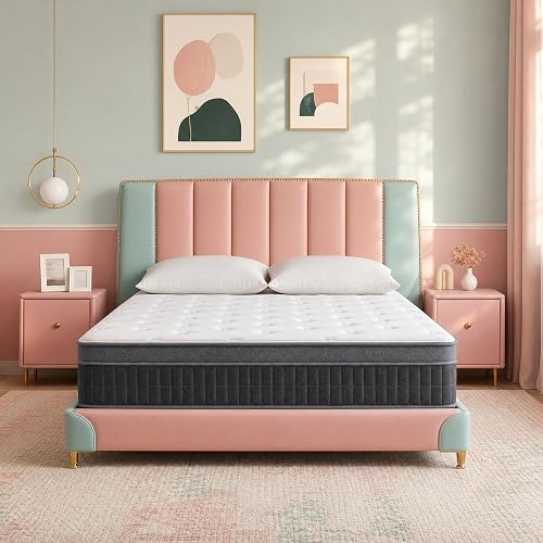 UNZIPE 14 Inch Full Size Mattress, Medium Firm Zoned Coil an