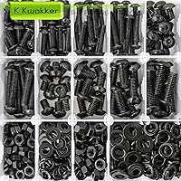 Vista 4 de Juego de 1160 piezas de tuercas y pernos M3 M4 M5 M6, 20 tamaños de 8 mm a 25 mm, pernos métricos de cabeza hexagonal con botón de rosca, chapa