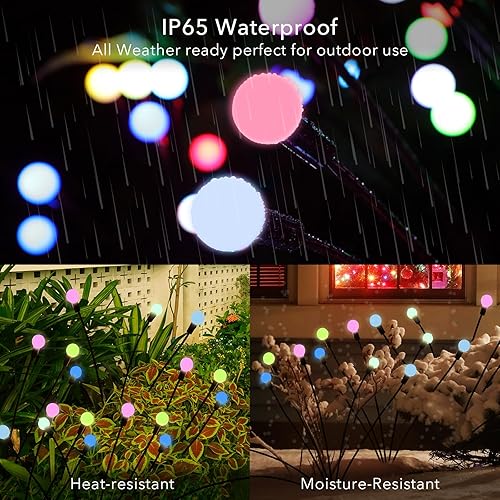 Miniatura 5 de Seedfactor Luces solares de jardín, 2023 nuevas luces solares mejoradas para exteriores, impermeables, luces de camino alimentadas por energía