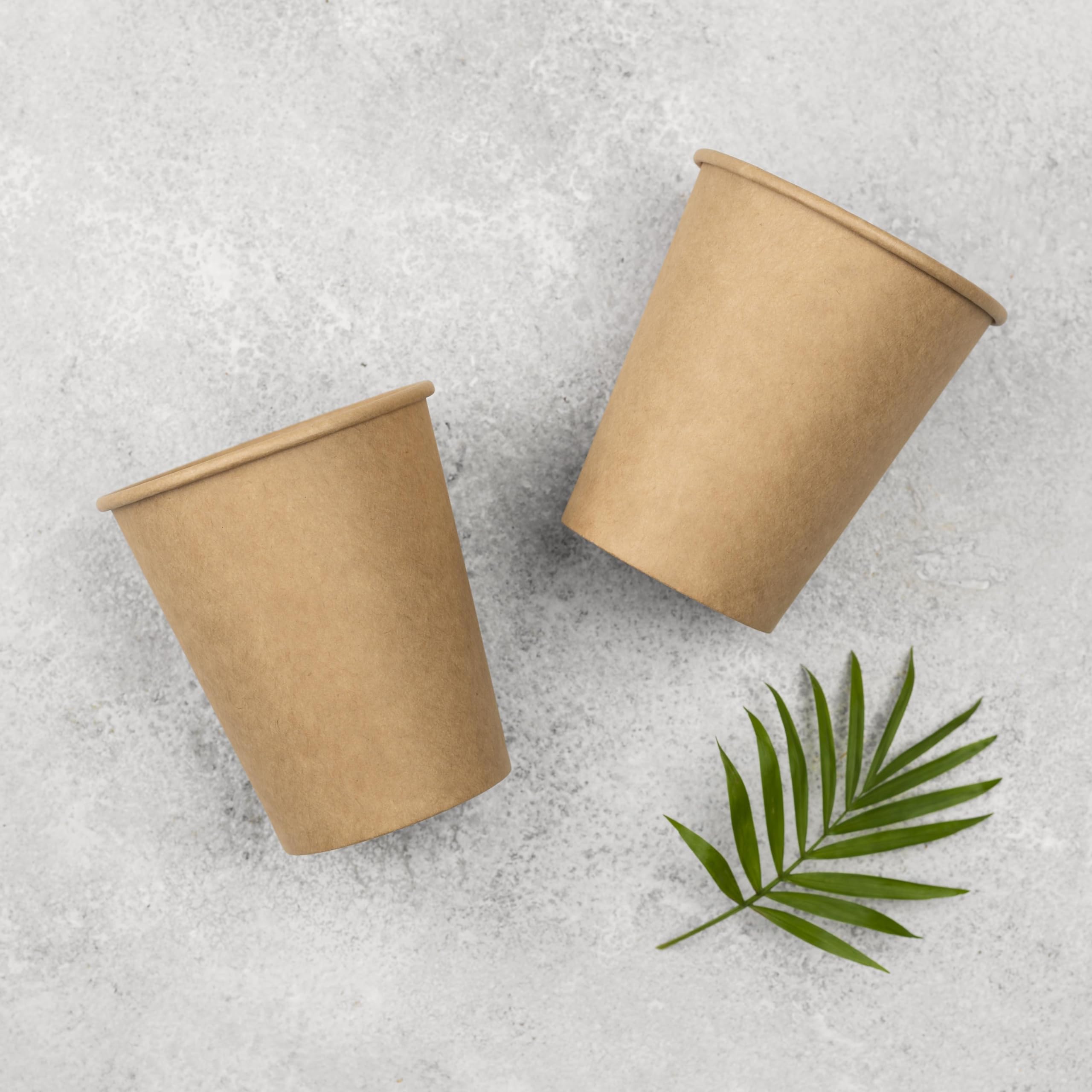 Vasos de café reutilizables | Capacidad 240 mililitros | Pack de vasos de cartón resistentes al calor | Ideales para llevar bebidas calientes | 400 unidades