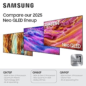 Samsung 85-Inch Class Neo QLED 4K QN80F Series, Vision AI, Mini LED Smart TV (2025 Model, 85QN80F) Neo Quantum HDR, Object Tracking Sound Lite w/Dolby Atmos, NQ4 AI Gen2 Processor, Alexa Built-in