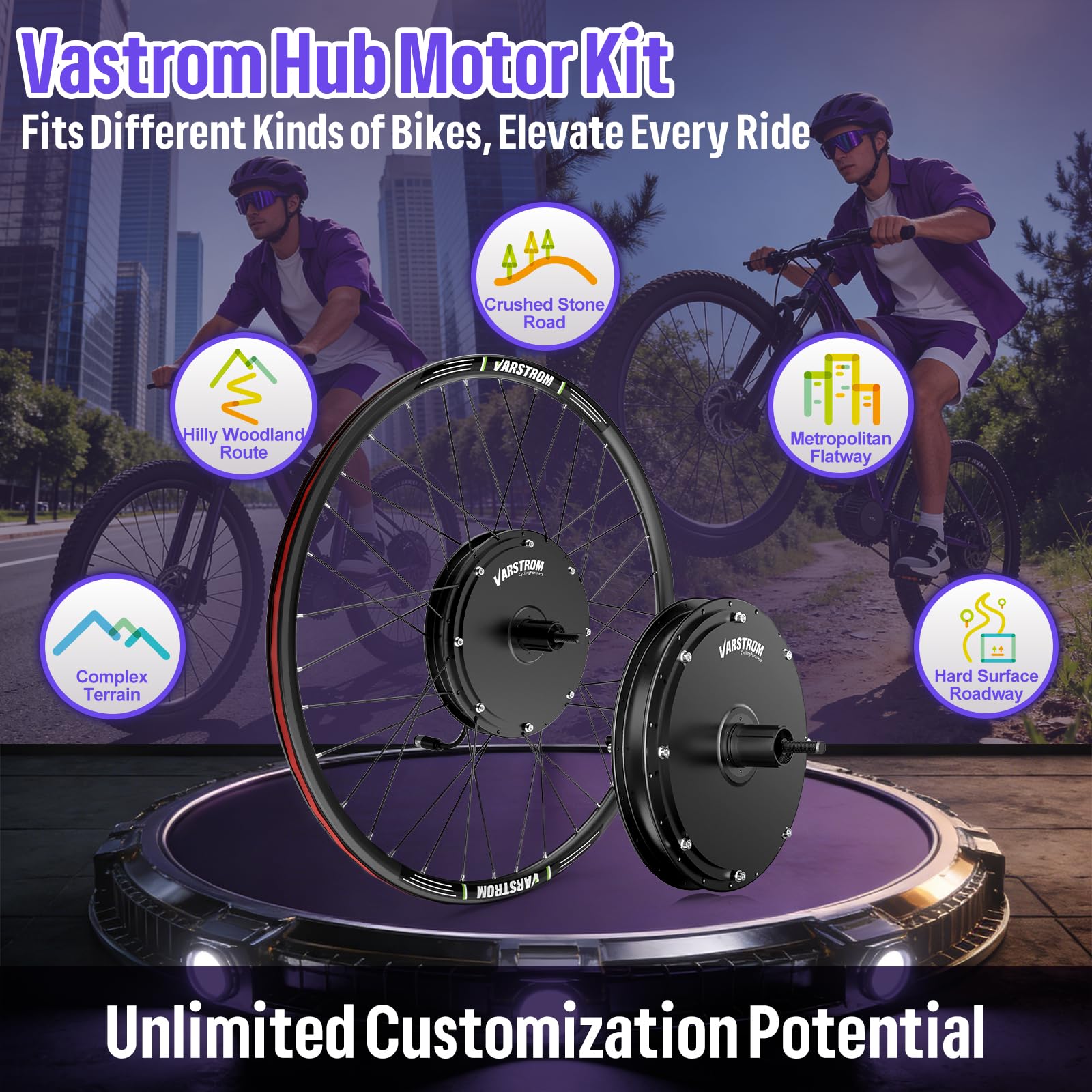 48V Kit Conversione Bici Elettrica 26 27,5 29 Motore Anteriore Posteriore | JYLT Kit di Conversione Bici Elettrica con Batteria Opt -Motore Brushless Ad Ingranaggi Per Cassetta Città Mountain Bike