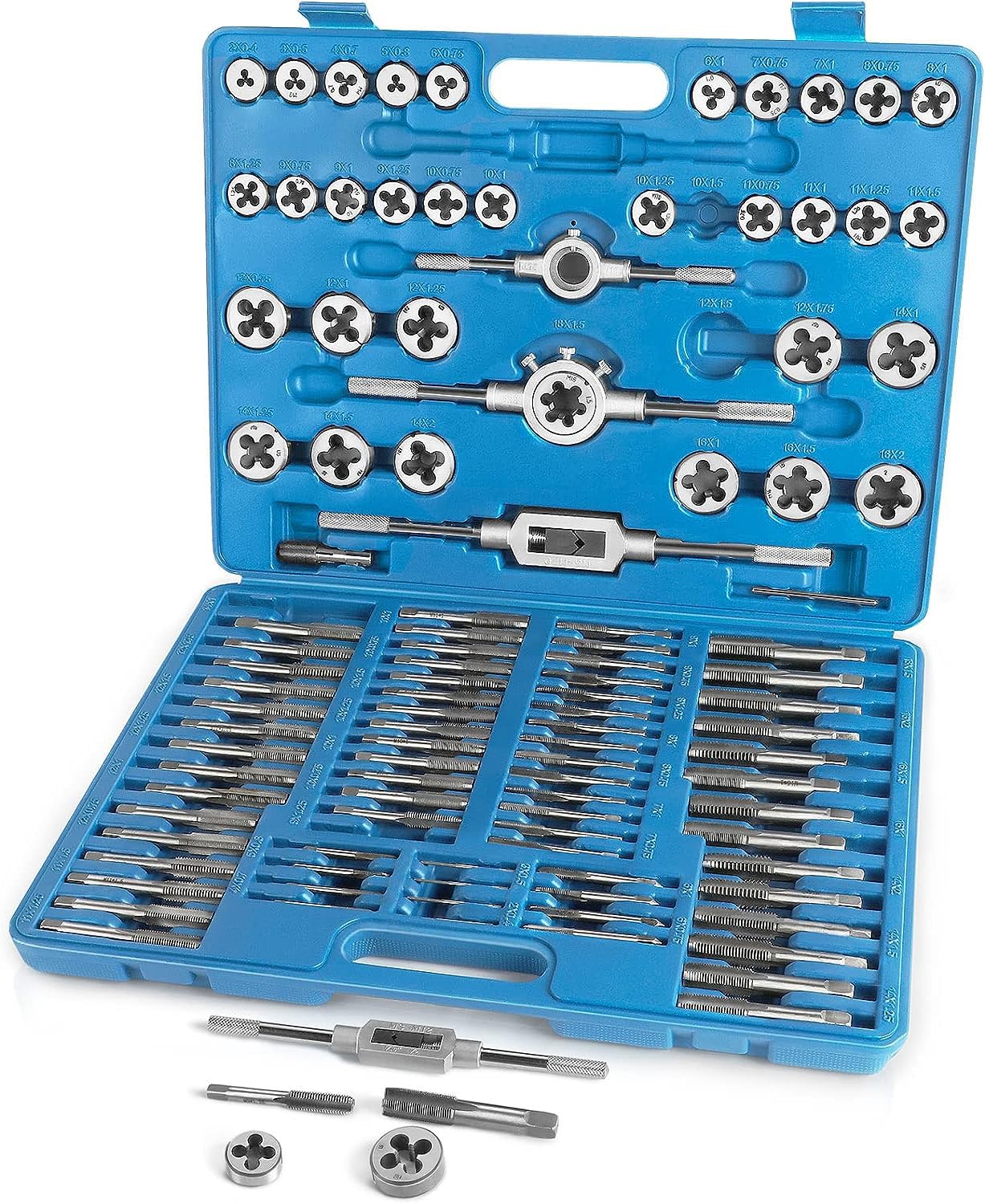 M2-M18 Screw Nut Taps And Dies 110-Piece Metric Tap And Die Set, M2-M18 - Complete Thread Repair Kit With Storage Case For Screws & Bolts M2 To M18 Taps And Dies - View #7