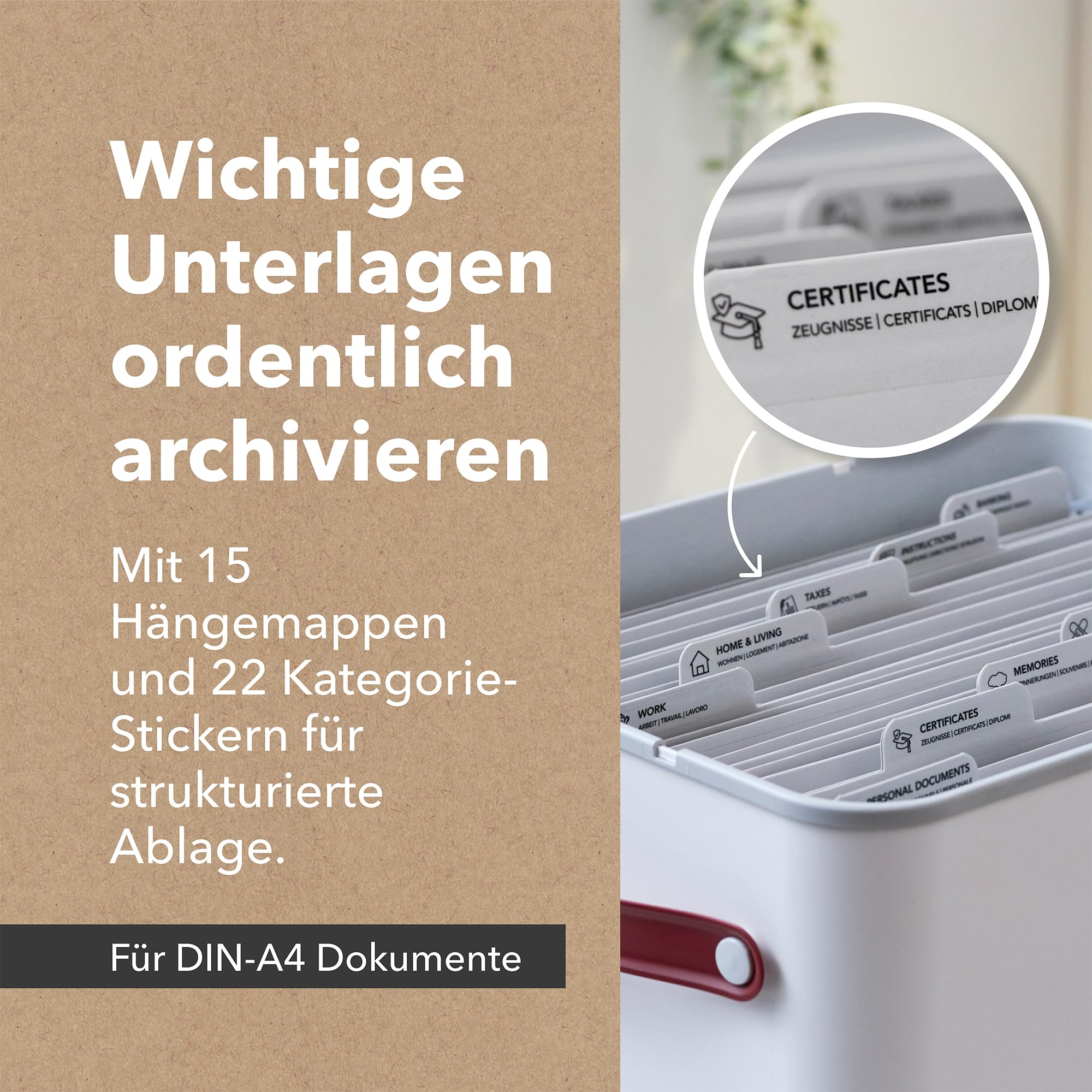 Rotho MyPaper MY PAPER Plus organizer na dokumenty, tworzywo sztuczne (PP