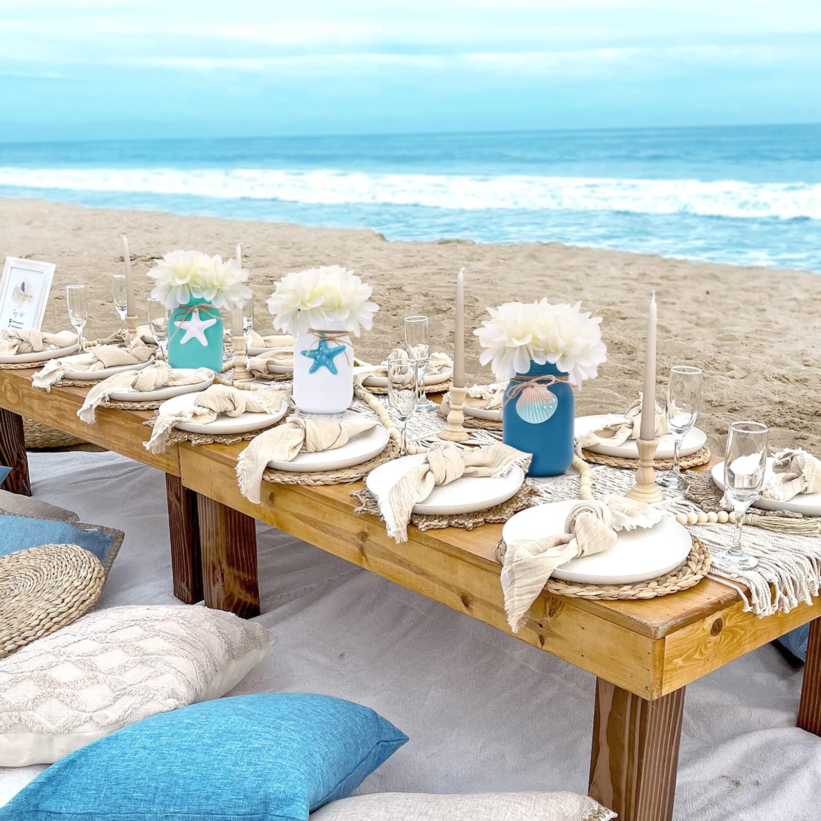 Inexpenseive Beach Table Decorations