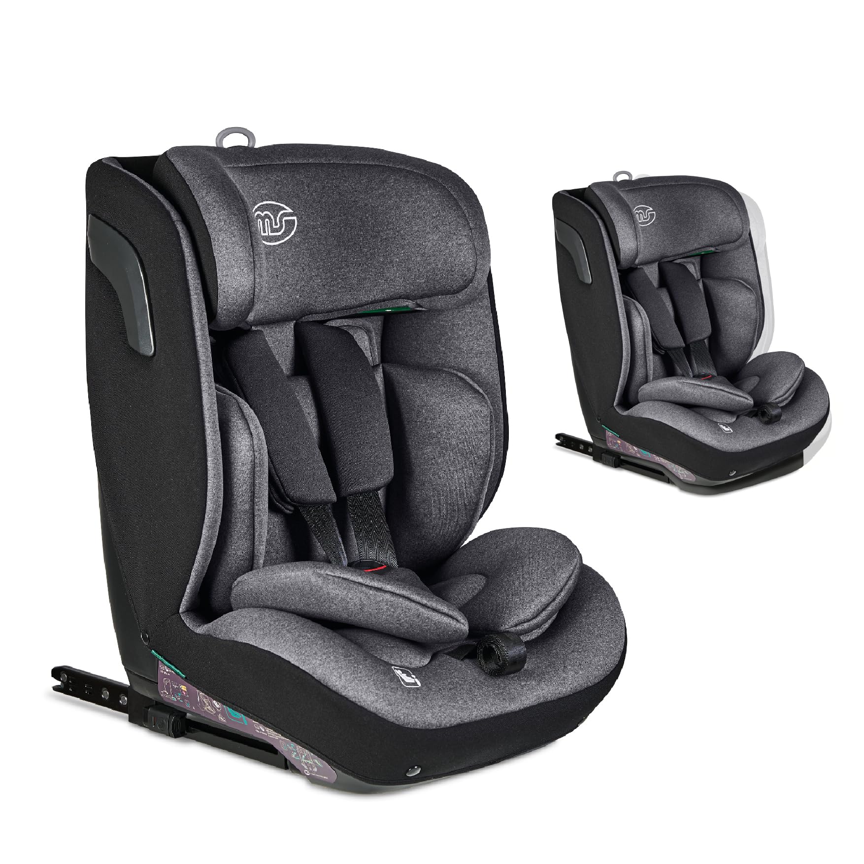 MS BabyWorld – Bari fotelik samochodowy I-Size Grupa 1/2/3 | Norma R129 | ochrona boczna | Top Tether Isofix | 1-pozycyjna regulacja | Łatwa regulacja | Easy Grow System