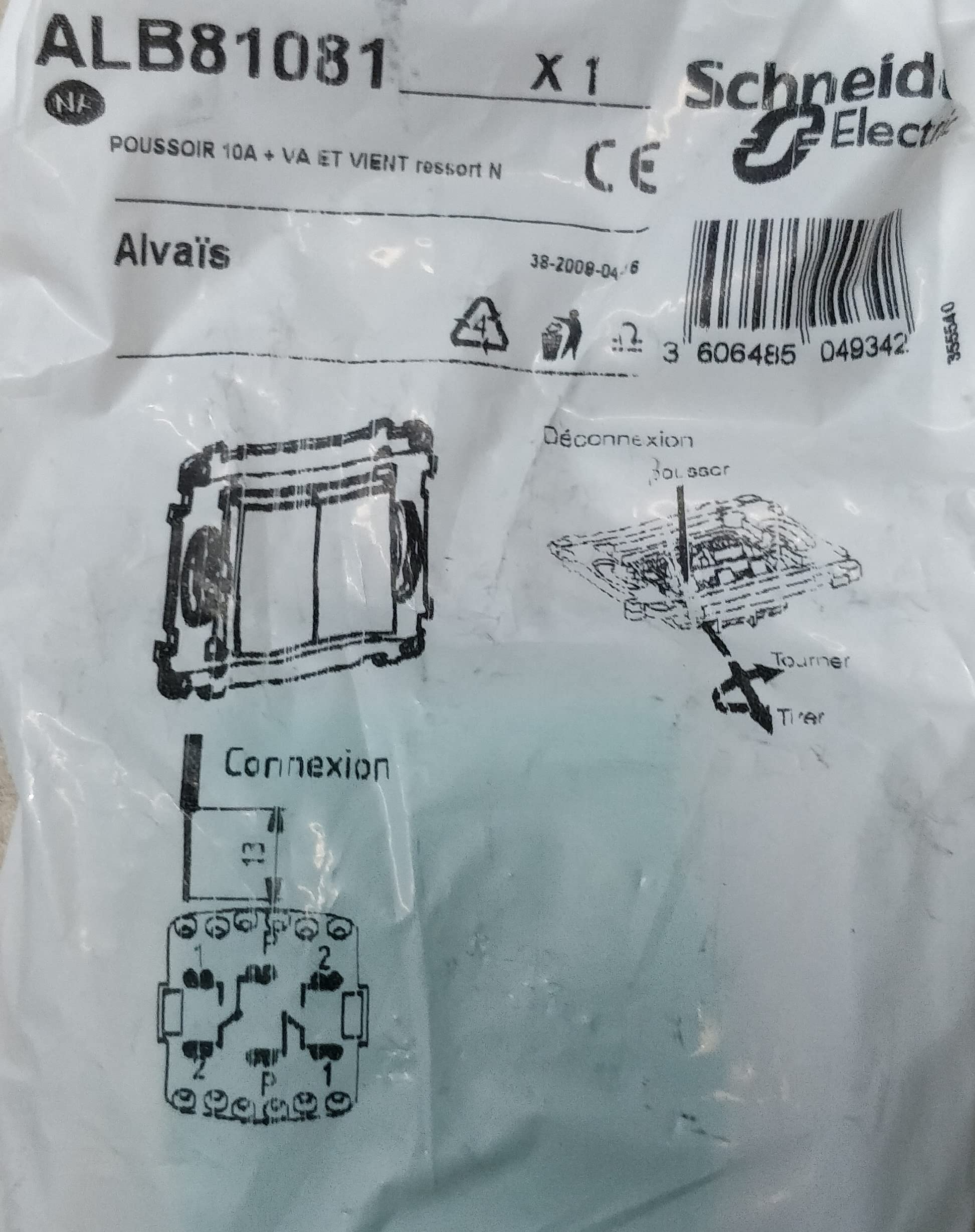 Bouton Poussoir Alombard Alvais – Interrupteur, D'occasion, Fonctionnel
