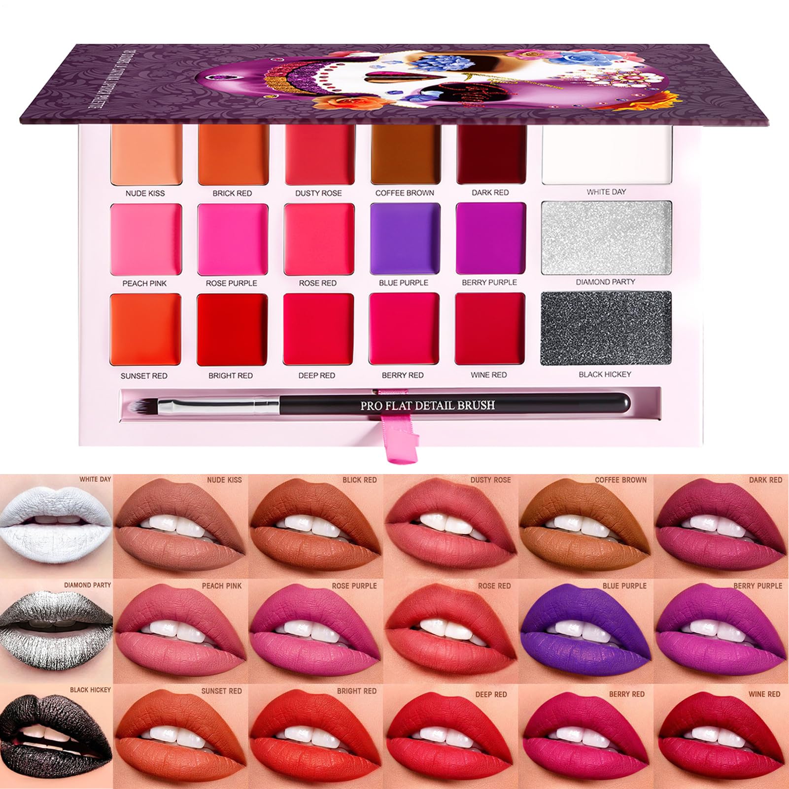 Maquillaje de lápices labiales contra la sequedad con 18 colores 8