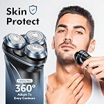 Travel Electric Shaver for Men:5D Floating Head Shavers for Men, Smooth Shave Ready in Seconds - IPX7 Waterproof Wet or Dry, Stainless Steel Blades, USB-C Rechargeable