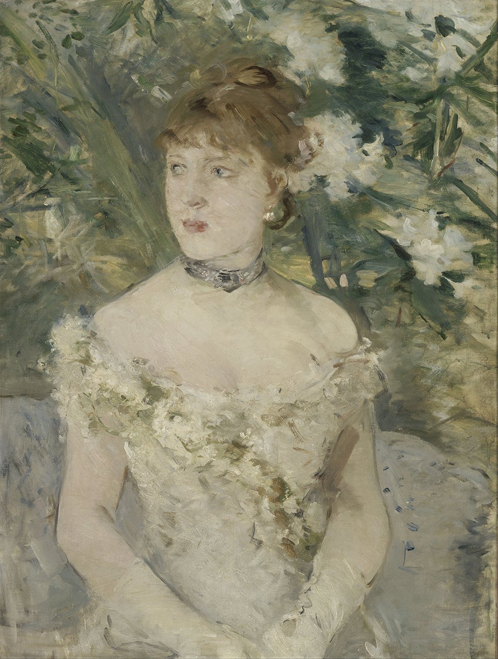 Lámina Berthe Morisot Young Girl in a Ball Gown enmarcada en calidad de museo