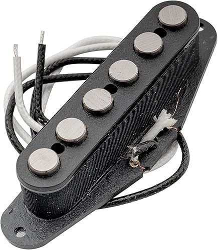 Artec TFA65 Alnico - Pastilla de cuello de 5 piezas de poste grande 8K para guitarra eléctrica estilo Tele, color negro