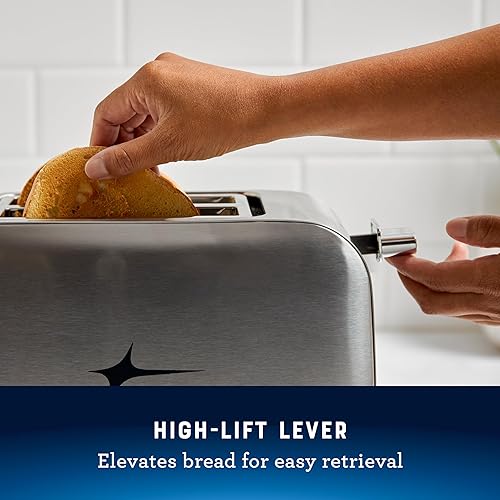 Miniatura 4 de Oster Tostadora de 2 rebanadas con ranuras extra anchas, tostadora de bagel, acero inoxidable