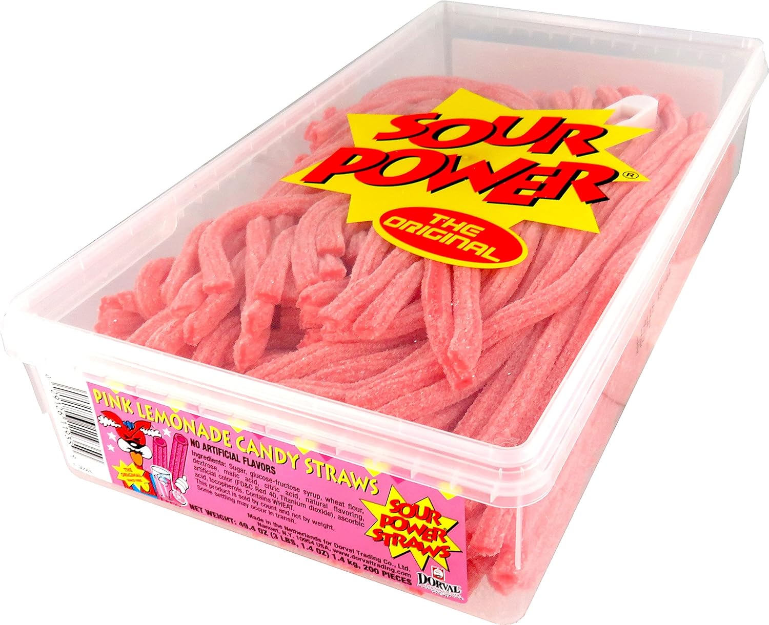 Sour Power Pink Lemonade Flavored Candy Straws, 49.4 Ounce Amazon.ca