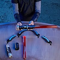 Vista 7 de STAR WARS Lightsaber Forge Inquisitor Masterworks Set de sable de luz electrónico de doble hoja, juguete de rol personalizable para niños a partir