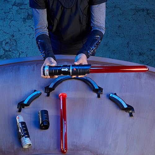 Miniatura 7 de Star Wars Lightsaber Forge Inquisitor - Juego de obras maestras de sable de luz electrónico de doble capa juguete de juego de rol personalizable