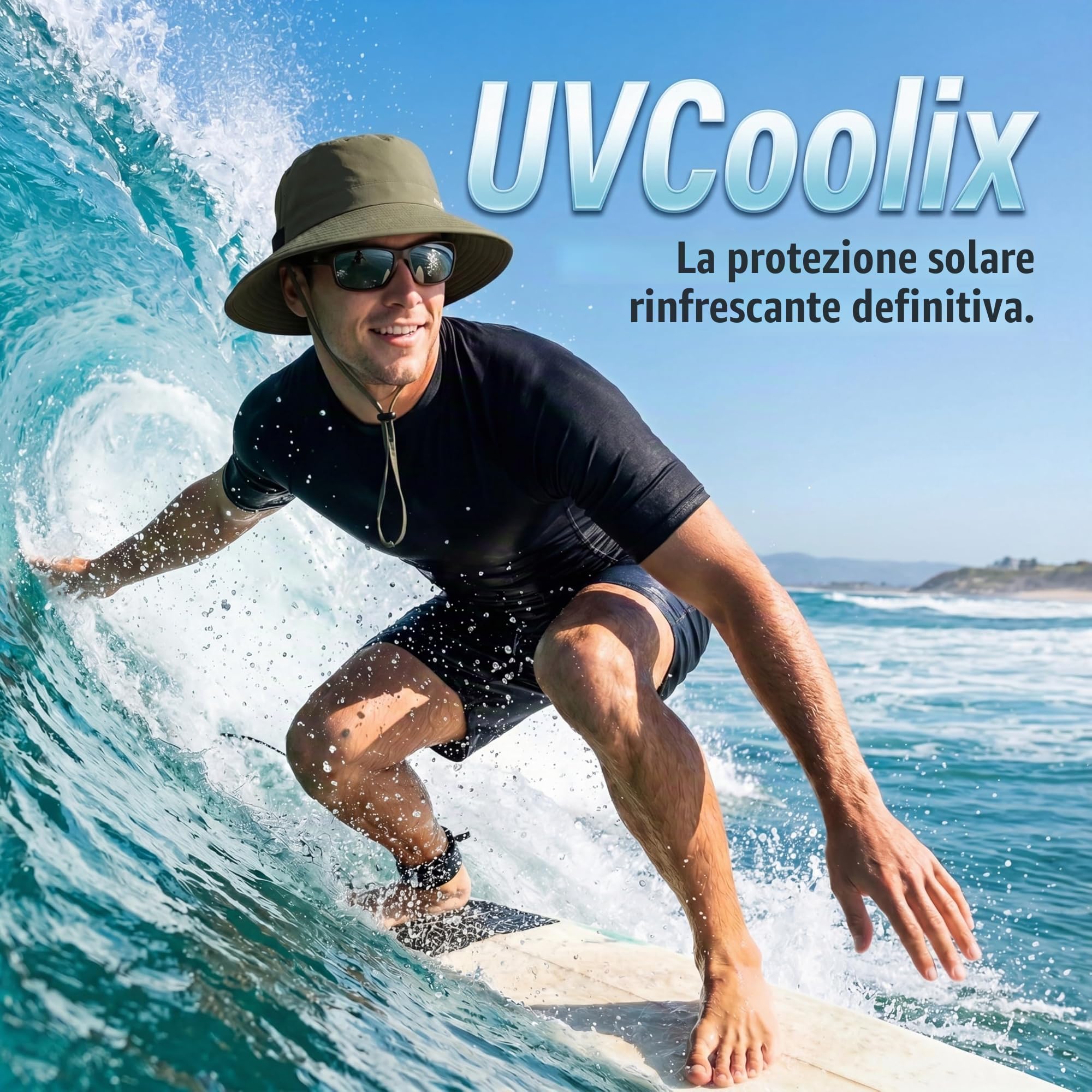 TOP-EX Cappello da pescatore da uomo, traspirante, protezione UV, cappello da sole da donna, estivo, per attività all'aria aperta, con tesa larga, pieghevole