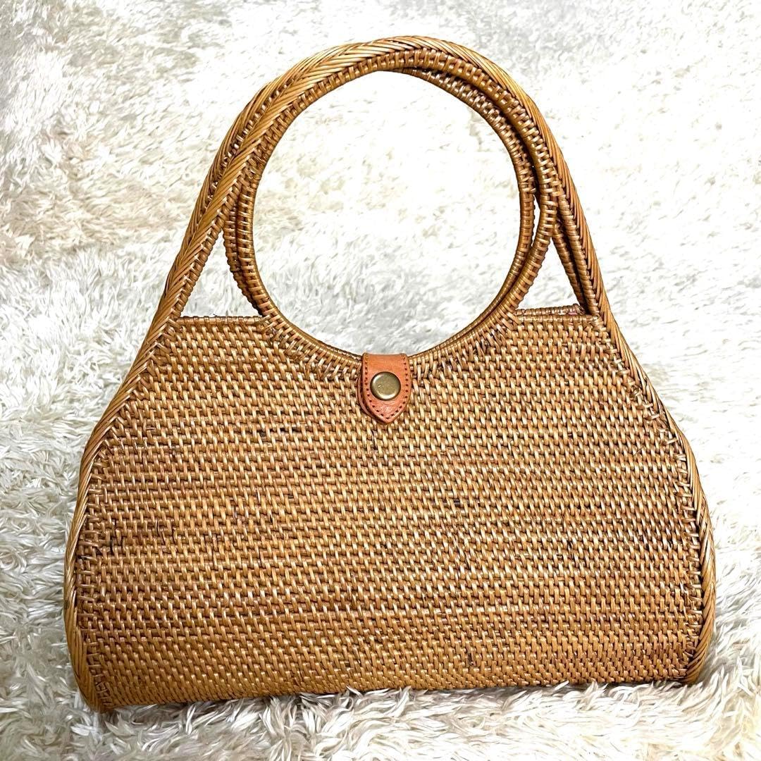 大分 別府 竹細工 作家物 亀甲編み 籠バッグ 竹バッグ | 編む、手