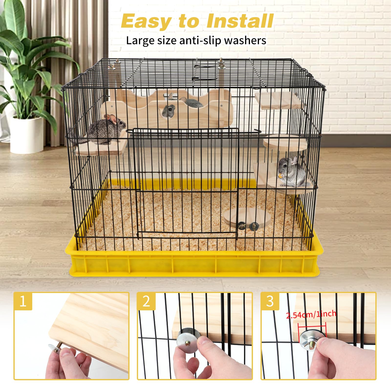 Rypet Chinchilla-Leisten und Plattformen aus Holz