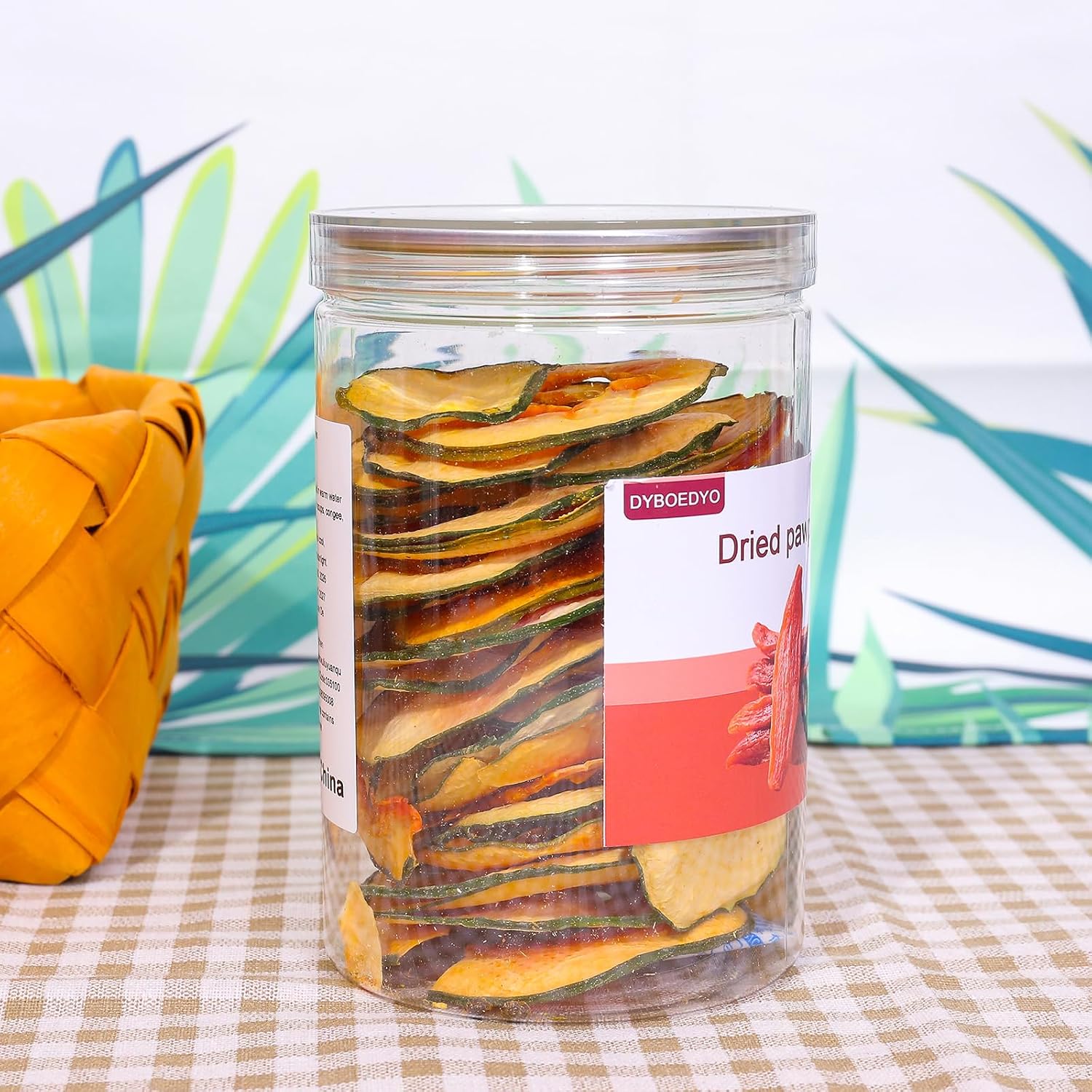 Dried Pawpaws Slices 3.53oz/100g,Fruit Snacks,No Added Sugar,Suitable for use in Tea and Cooking