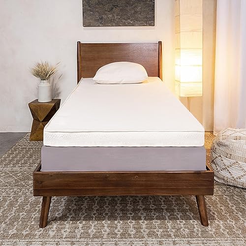 Foamma Cubrecolchón de látex orgánico tamaño King con funda, cubrecolchón de látex con funda de cremallera de algodón 100% orgánico, duradero, disponible en Yaxa Peru