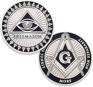 Freemason Challenge Coin - Very Detailed Freemasons Military Coins - Designed by Military Veterans - Great Gift