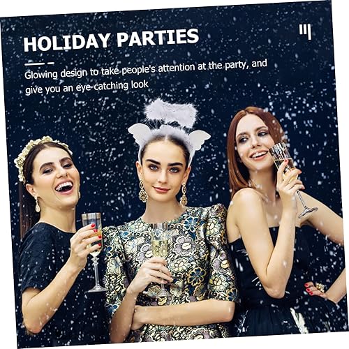 Miniatura 3 de PACKOVE 10 Pcs Angel Horn Headband Red Prom Suit Led Clothing Halloween Costumes Halloween Costume Headbands Headband Halloween Party Horn Party