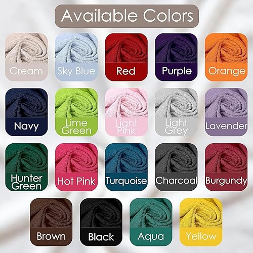 Miniatura 6 de Juego de Toallas Personalizadas con Texto Bordado - Paquete de 2 Sábanas de Baño de Algodón Turco Altamente Absorbentes y Súper Suaves para Spa,