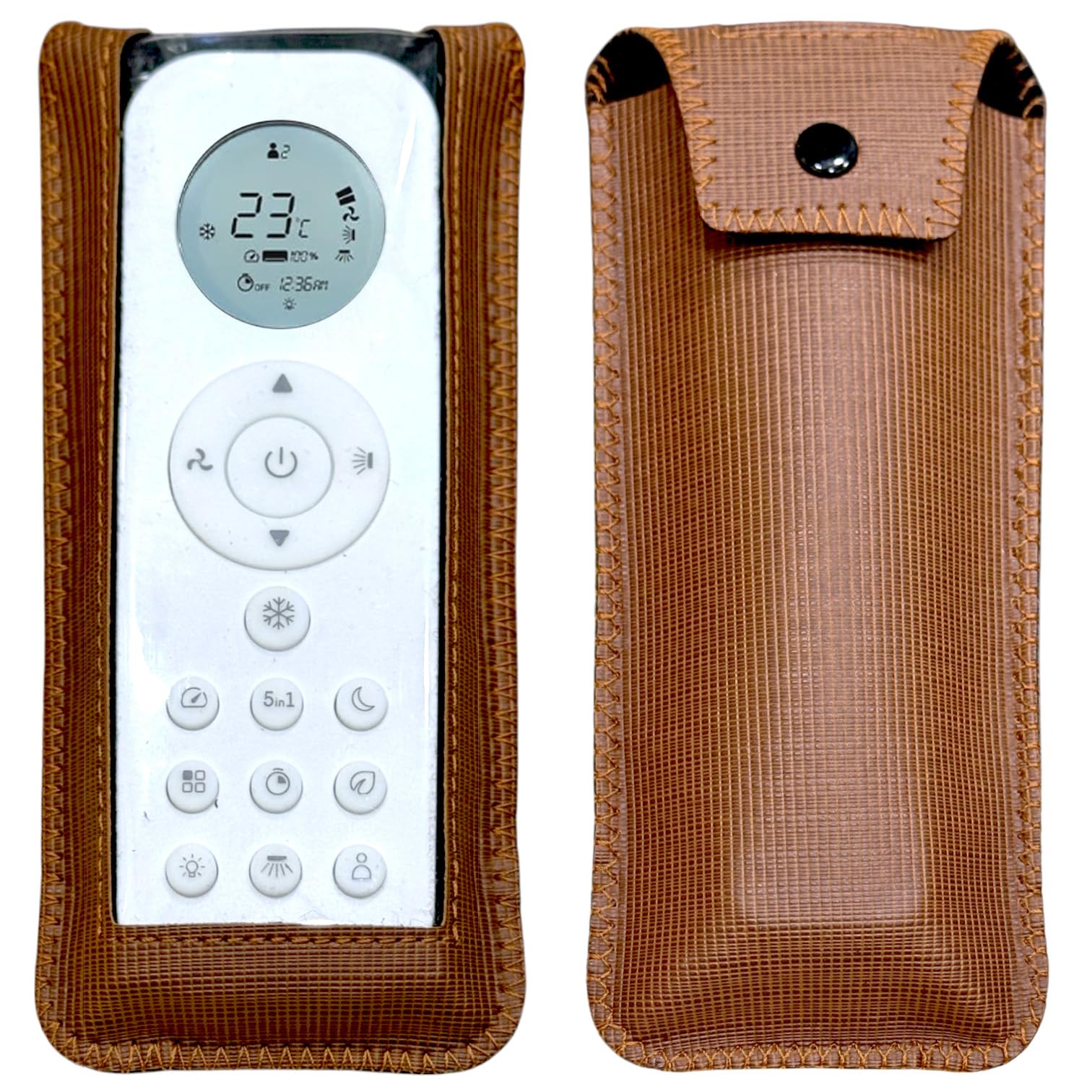 Premium Remote Cover Flip Case Compatible for AC Remote No. 301, Compatible/Replacement for Blue Star Split/Window AC Remote Control Protective Case - Tan-picture-16