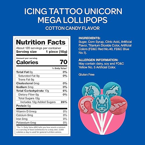 Miniatura 2 de Funtasty Party Lollipops - Caja de 5 libras, surtido de caramelos duros para tatuajes de glaseado, sabores de frutas (270 unidades)