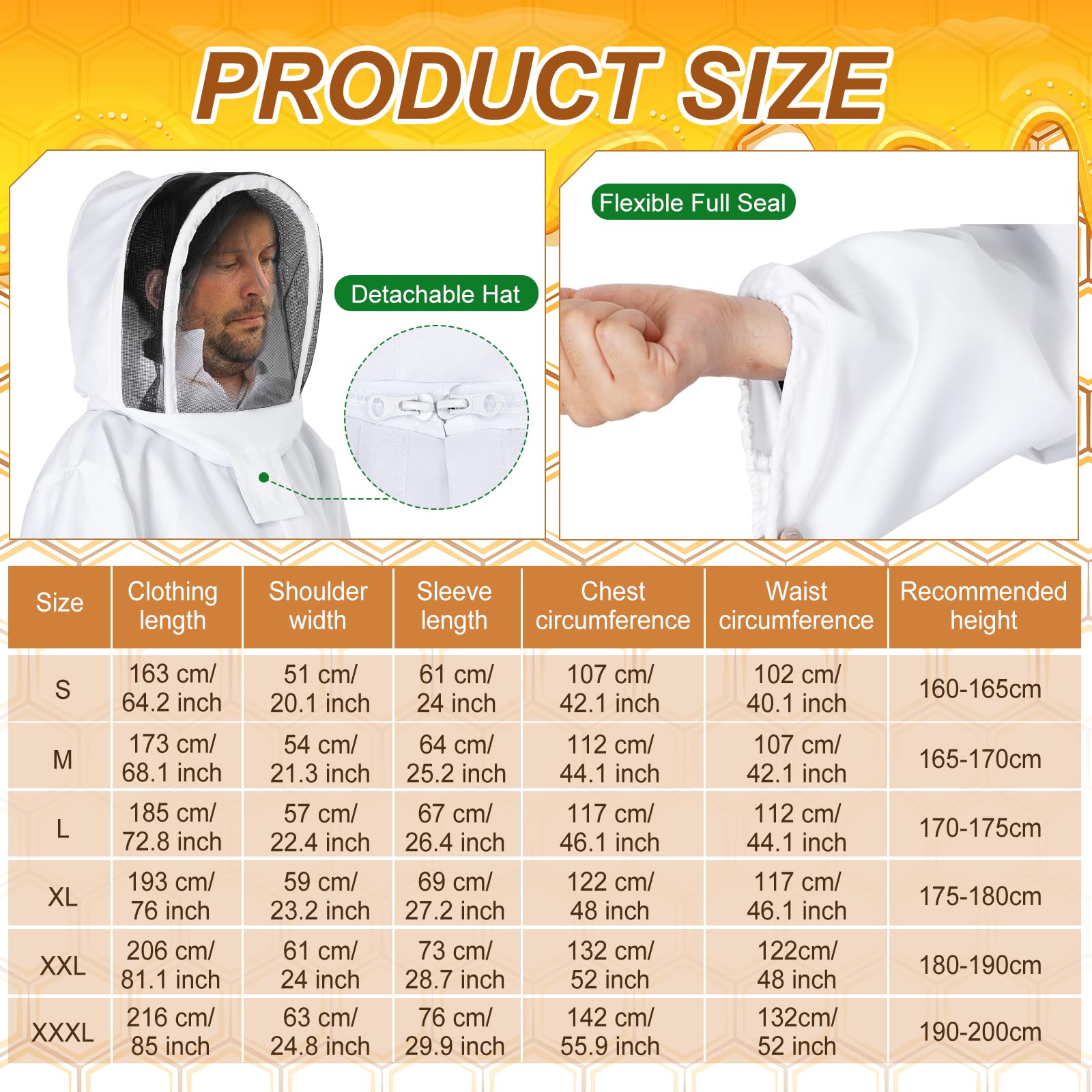 30 strumenti per apicoltura, kit di avviamento per apicoltura, kit di avviamento per apicoltura, forniture per alveare, scatole per alveari, kit per apicoltori, uomini e donne (XXL)