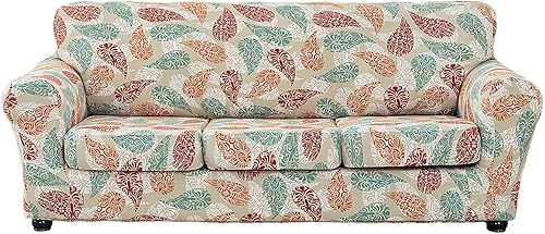 Miniatura 76 de CRFATOP Funda elástica para sillón de 2 piezas, suave y ajustable, con brazos, protector de muebles lavable para sala de estar, mascotas, perros,