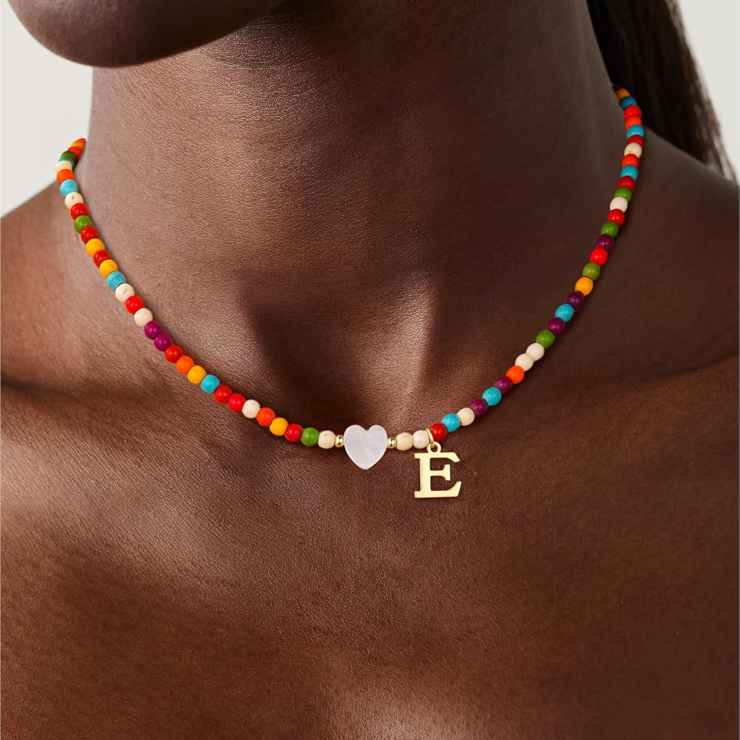 Colorful Initial Necklaces for Girls Women - Teen Girl Gifts Trendy Stuff, Dainty Bohemian Beaded Letter Necklace Personalized Gifts for Girls Women Jewelry Birthday Gifts - Image 2