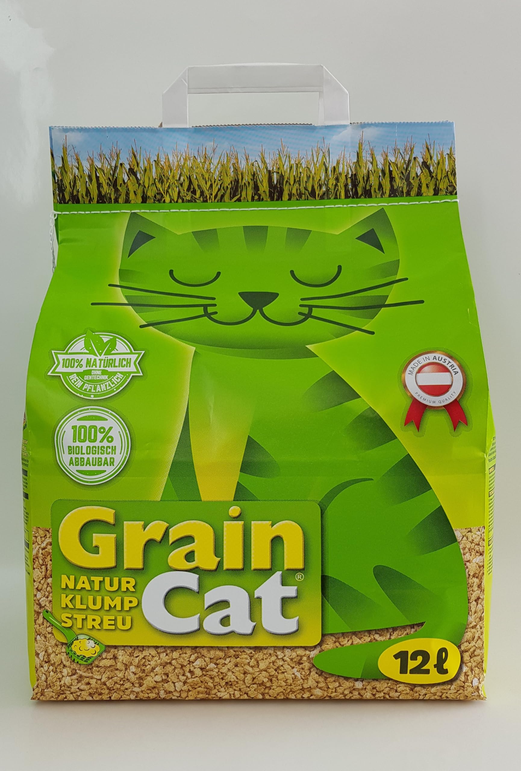 Grain Cat, Green Cat Öko-Katzenstreu 6 x 12 Liter Katzenstreu klumpend 72 Liter