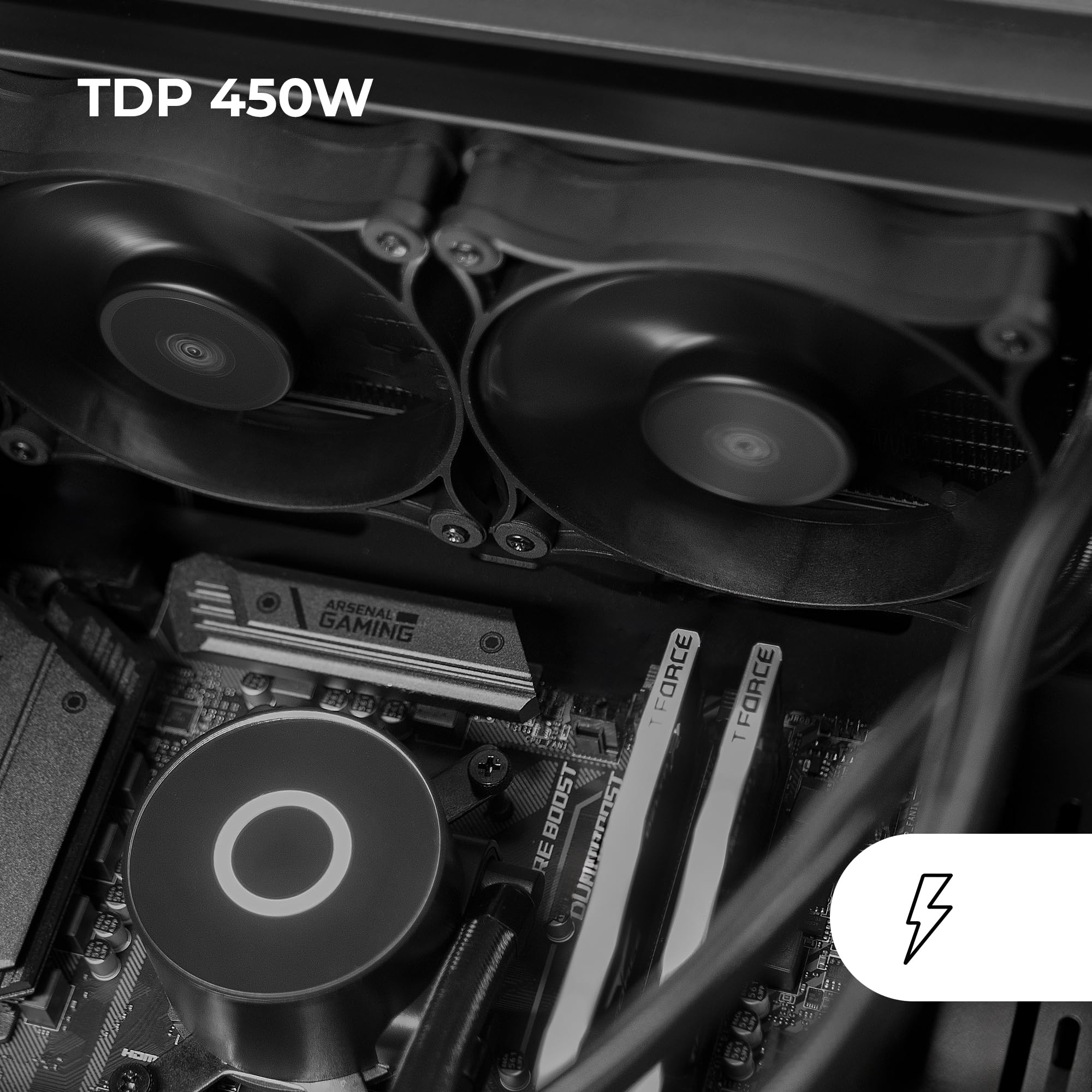 Mars Gaming ML-PRO240, Professional CPU Liquid Cooling, TDP 450W, 2