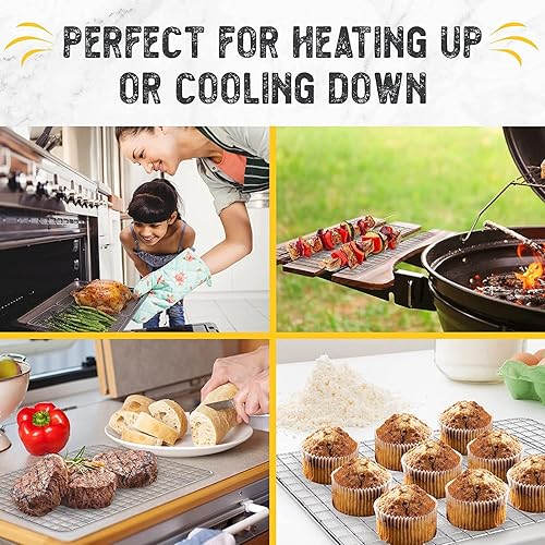 Miniatura 6 de Mini bandejas para hornear con estante, bandejas pequeñas para galletas y estante de enfriamiento antiadherente, bandejas para hornear de acero