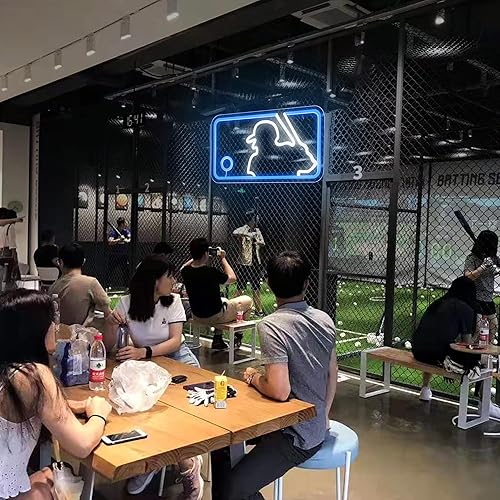 Miniatura 5 de Letrero de neón de béisbol para decoración de pared de club deportivo, letrero LED de béisbol deportivo, luz de neón LED de béisbol, para bar, pub,