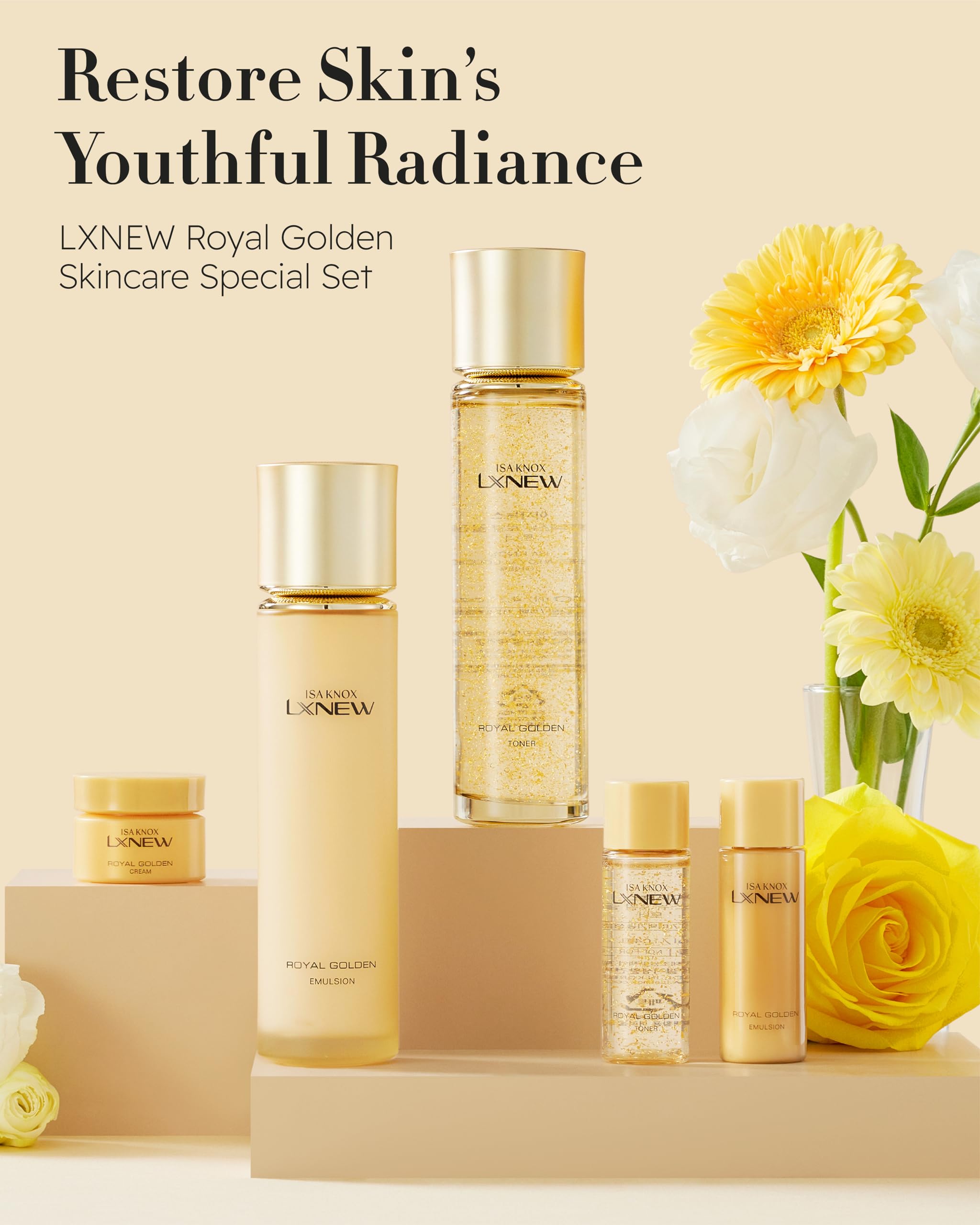 Amazon.com: ISA KNOX Royal Golden Skin care Gift Set (11.4fl oz