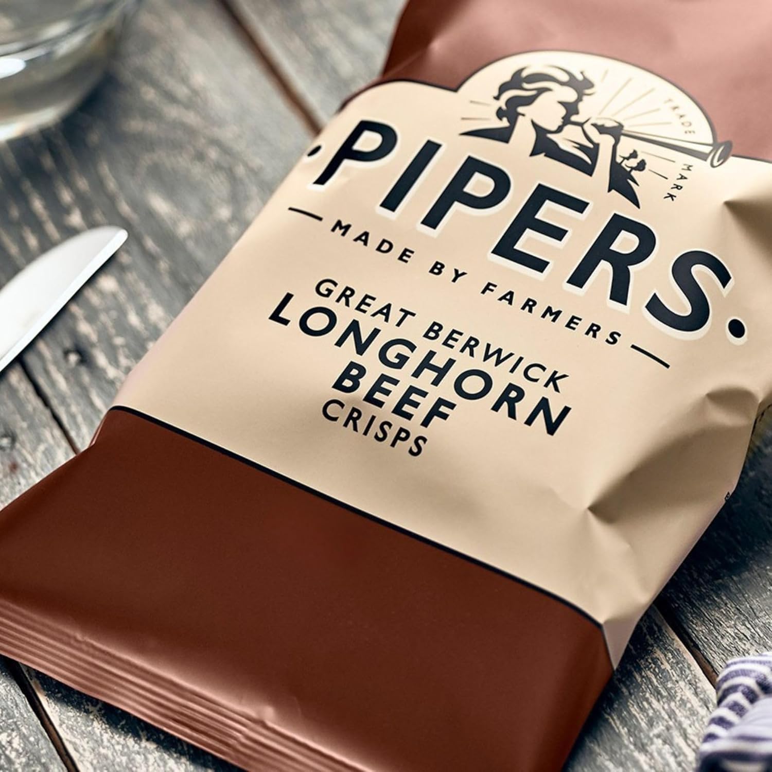 Pipers Longhorn Beef Crisps 40g x 24 Bags