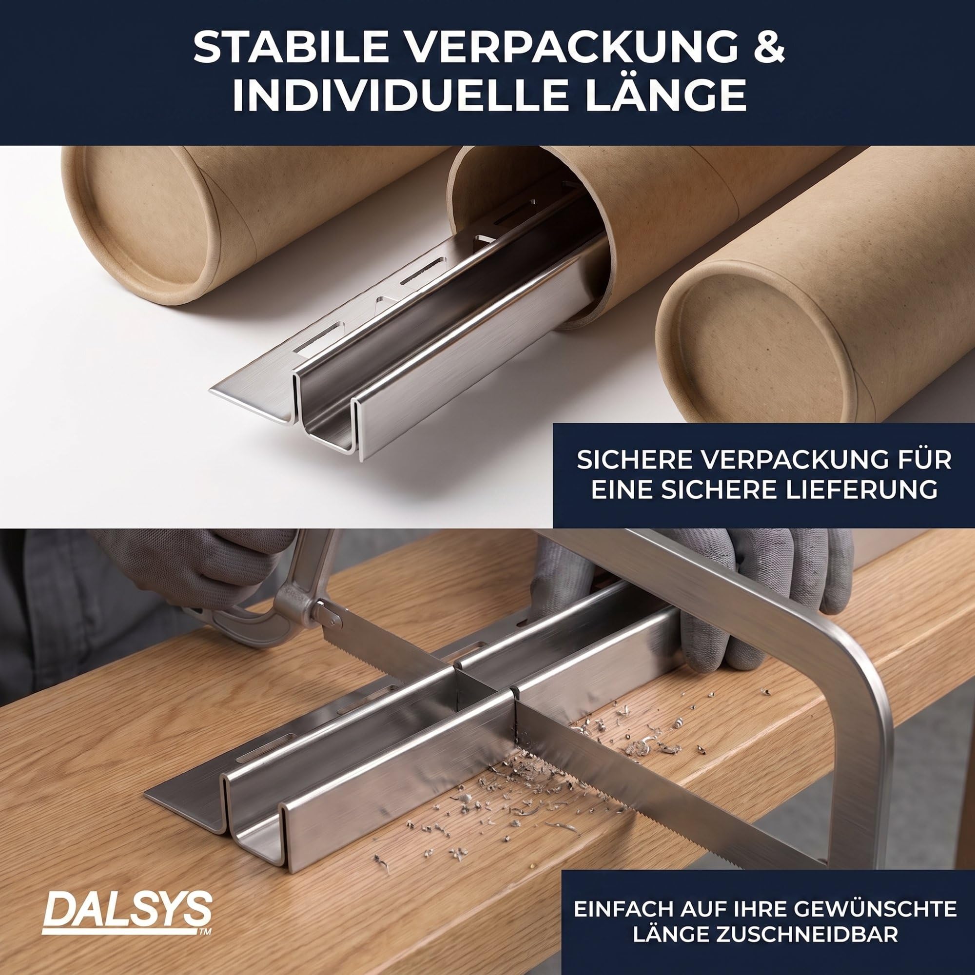 Glasführungsschiene Fliesenprofil 200cm x 11mm x 12,5mm