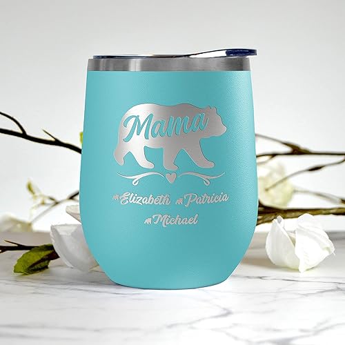Vista 17 de Vaso de Mamá Oso, vaso personalizado para mamá Oro Rosa,Negro,Hot Pink,Rosado claro,Púrpura/Ombre Force.,Rojo,Azul (Sky Blue),Color verde