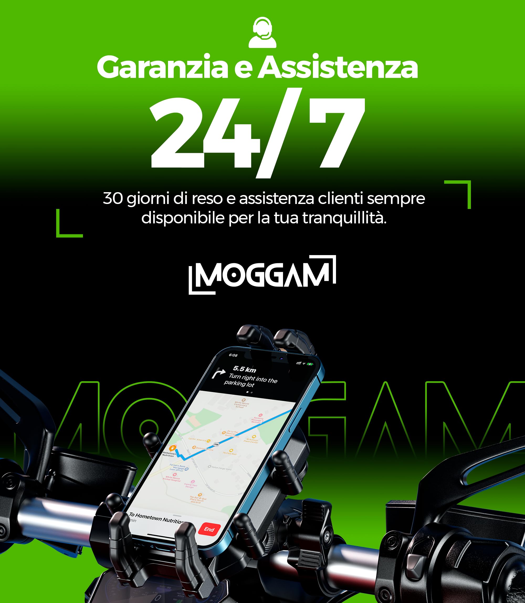 Porta Cellulare Moto Antivibrazione Antifurto Trail Ultra Resistente per Manubrio Compatibile Smartphone Ruggerizzati 5.4 a 7.2 Pollici Supporto Telefono Moto Adventure Enduro Touring Offroad