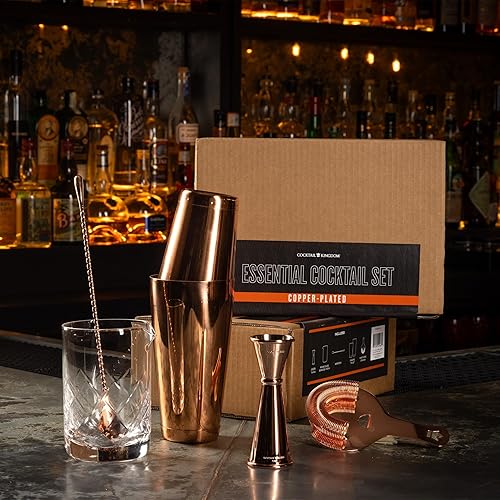Vista 4 de Cocktail Kingdom® Juego de cóctel esencial, chapado en cobre