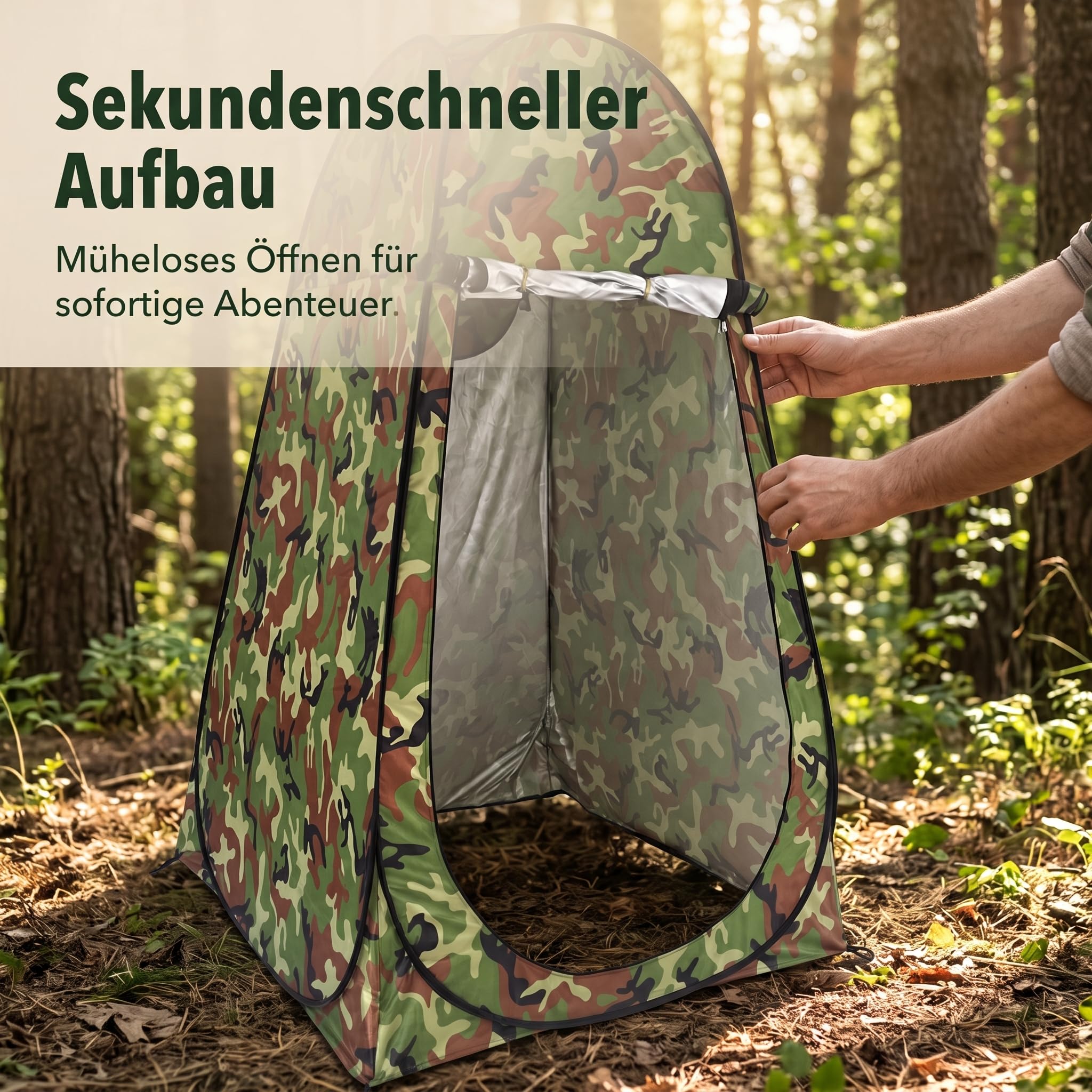 Sharplace Tarnzelt Up Zelt Beobachtungszelt Fotografie Zelt Anglerzelt mit Tarnendem Muster Schneller Up Mechanismus 190T, Tarnung, beschichtet, wasserdicht, Blickdicht, Zwei Türen, Zwei Fenster