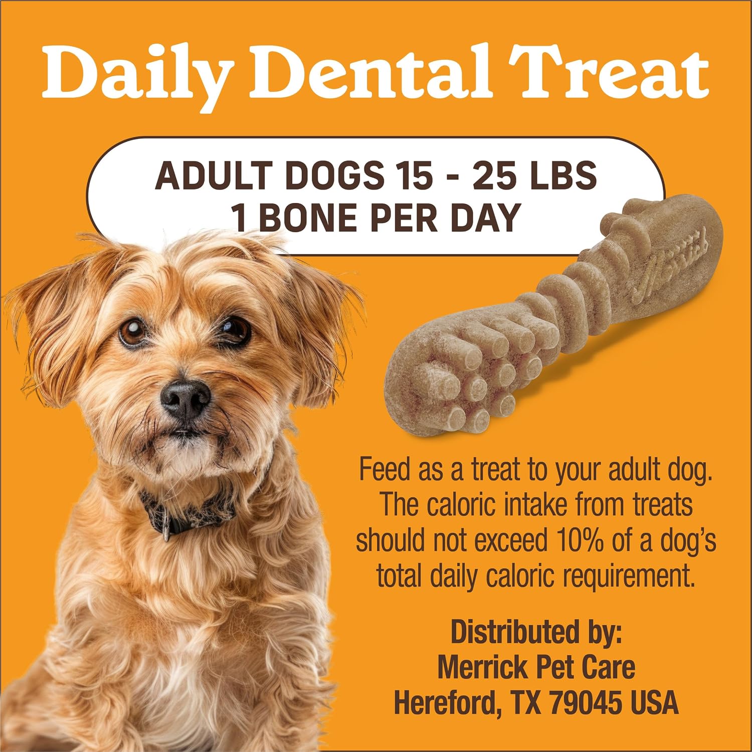 Merrick Fresh Kisses Small Dental Chews for Dogs Peanut Butter and Banana Flavor, 36 Count Box