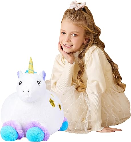 Miniatura 7 de Juguete de peluche grande de unicornio grande, juguetes lindos y gordos de 18 pulgadas, suave kawaii para abrazar, abrazable, adorable peluche,